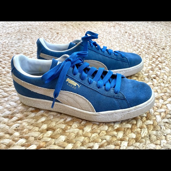 Puma Suede Classic Blue/White size 7 - Picture 3 of 5